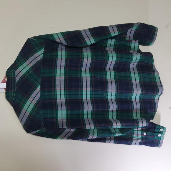 J. Crew Navy and Green Plaid Shirt Size M - Picture 7 of 8
